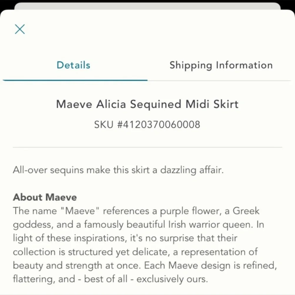 Anthropologie NWT Maeve Alicia Sequinned  Skirt  Size SP. - Picture 3 of 16